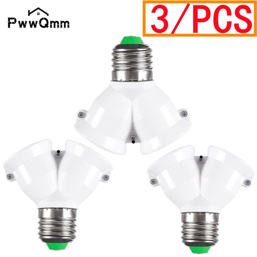 PwwQmm E27 3/PCS 나사 LED 기본 조명 램프 전구 소켓 E27  2-E27 분배기 어댑터 램프 홀더 E27 소켓 전구 홀더
